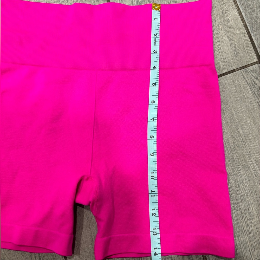 ZYIA Active Hustle hot pink compression bike shorts Size Large - Picture 5 of 7